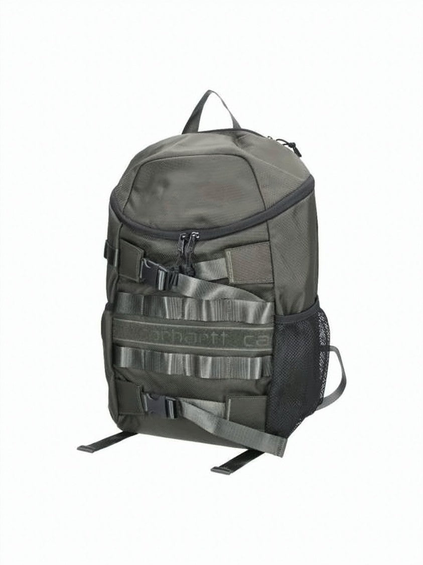 Carhartt Wip Structured Green Nylon Backpack With Padded Straps