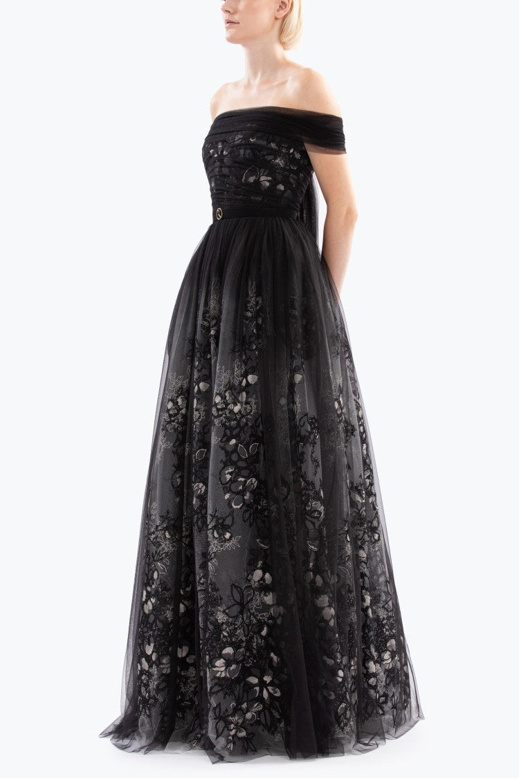 Saiid Kobeisy Tulle Gathered Dress