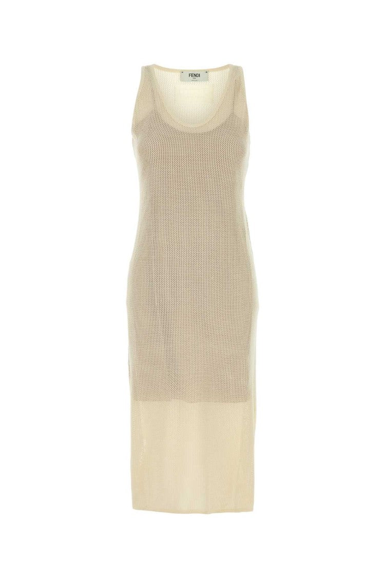 Fendi Cream Mesh Dress