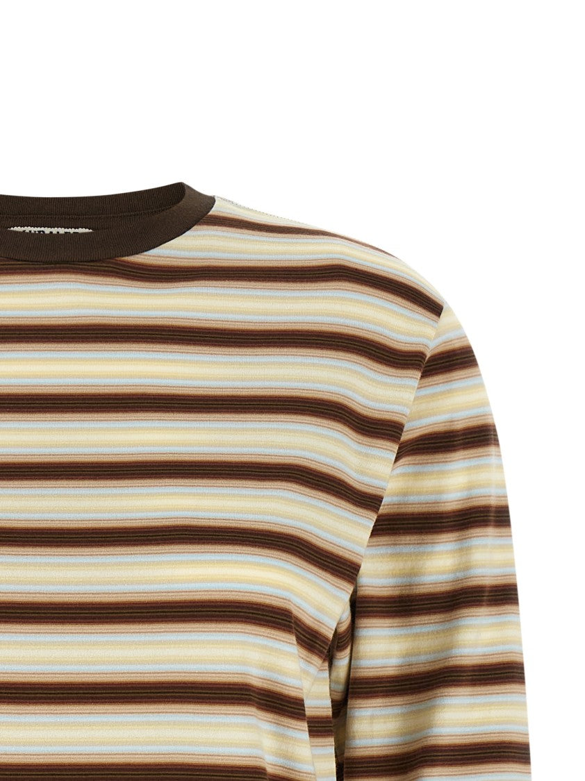 Auralee Gradient Stripes T-Shirt