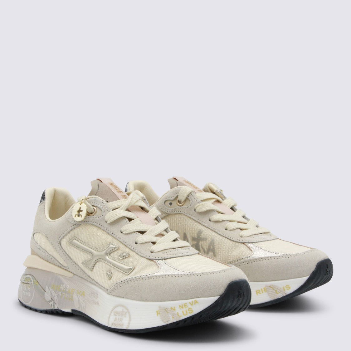 Premiata Chunky Sole Sneakers With Textured Panels