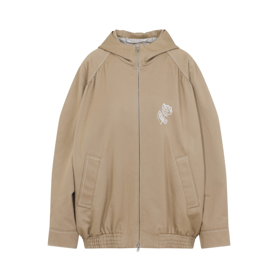 Marni Relaxed-Fit Hooded Jacket With Embroidered Detail