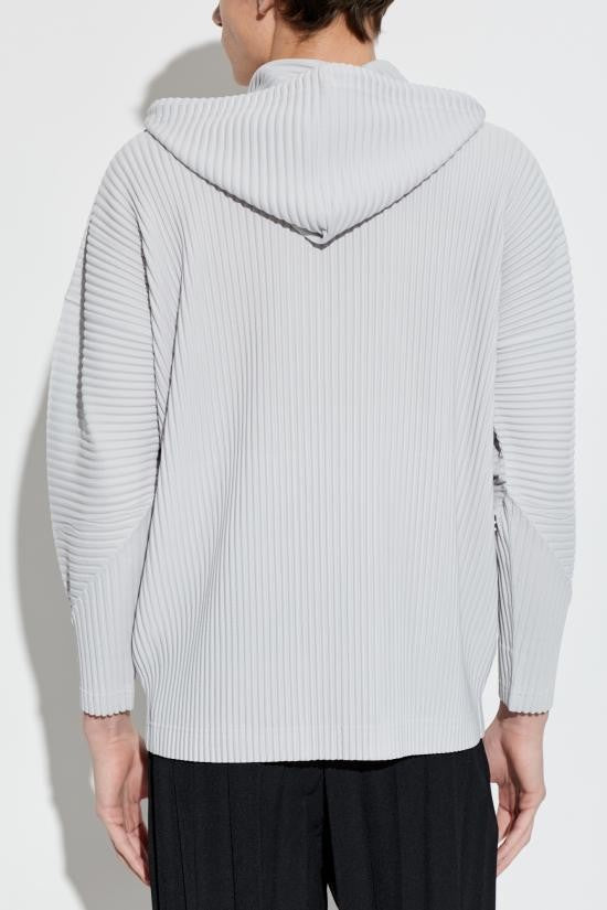 Homme Plissé Issey Miyake Hooded Top With Unique Pleated Texture