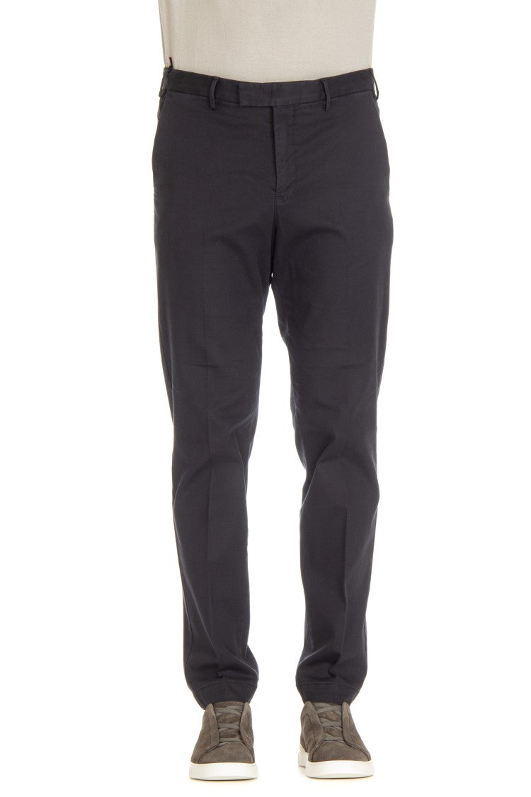 Pt Torino Micro-Structure Cotton-Lyocell Master Fit Trousers