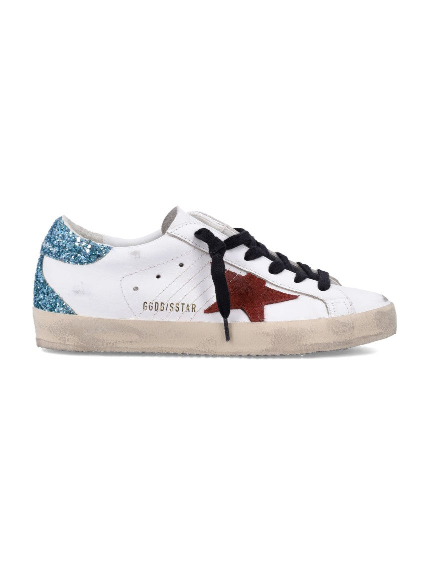 Golden Goose Superstar White Leather Distressed Low-Top Sneakers