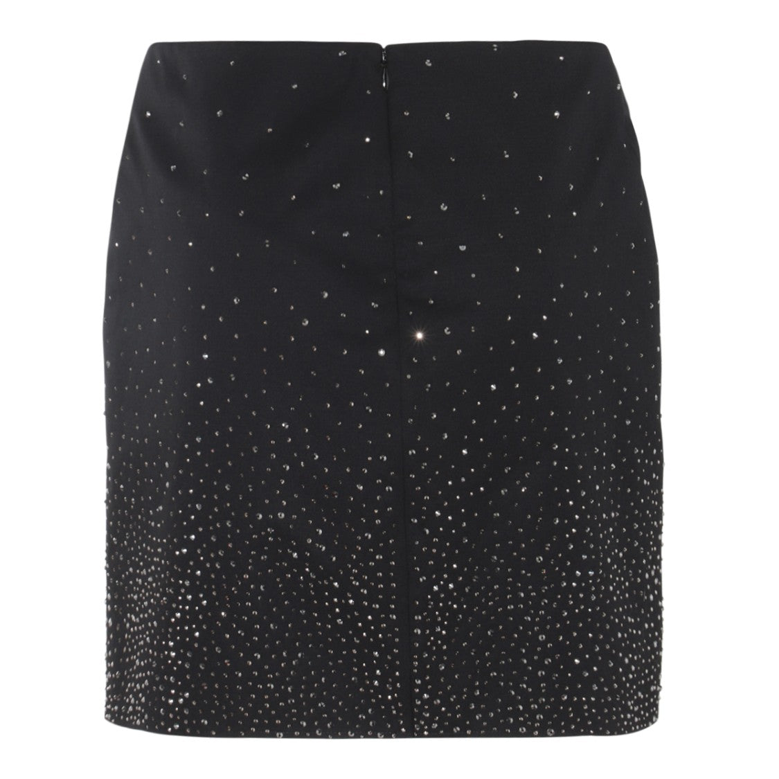 Off-White Black Wool Layered Design Mini Skirt