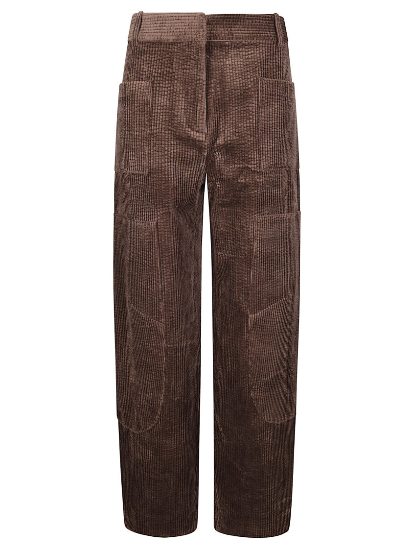 Ganni Pantaloni Seersucker Corduroy