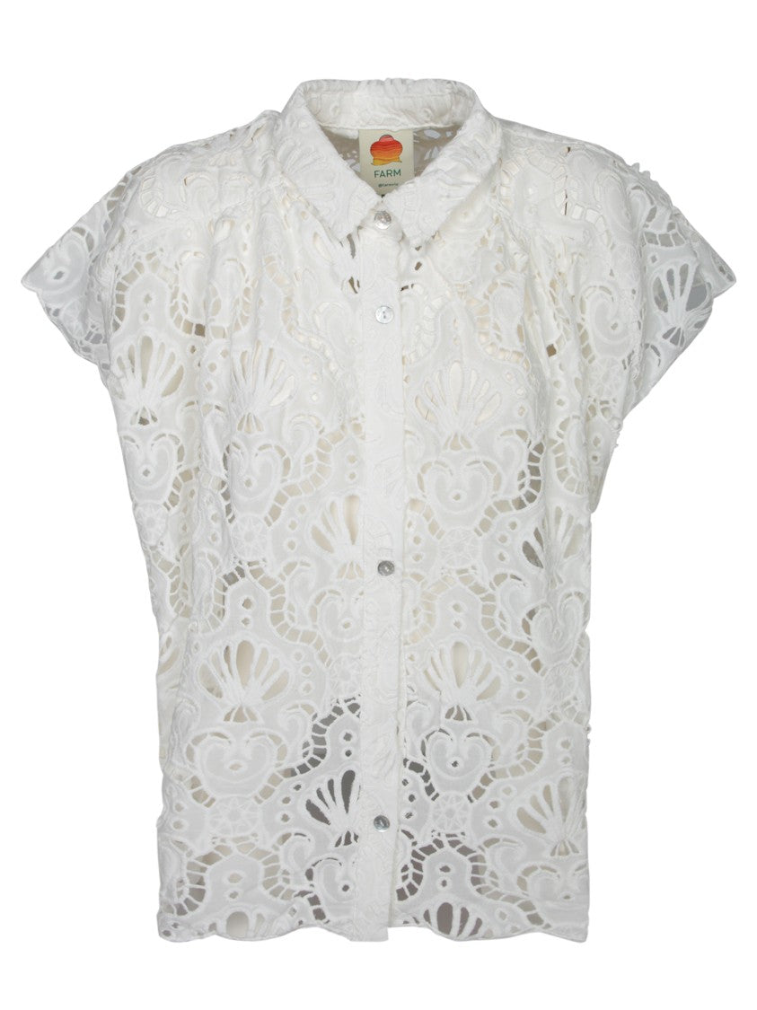 Farm Rio Lace Short Sleeve Shirt