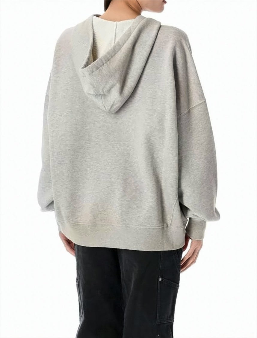 Golden Goose Relaxed Fit Grey Hoodie With Embroidered Details