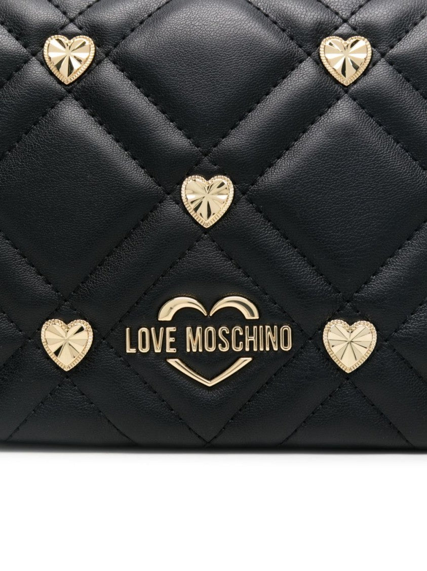 Love Moschino Quilted Shoulder Bag With Heart Embellishments