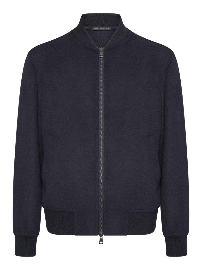 Low Brand Regular-Fit Bomber Jacket With Double-Slider Zip Closure