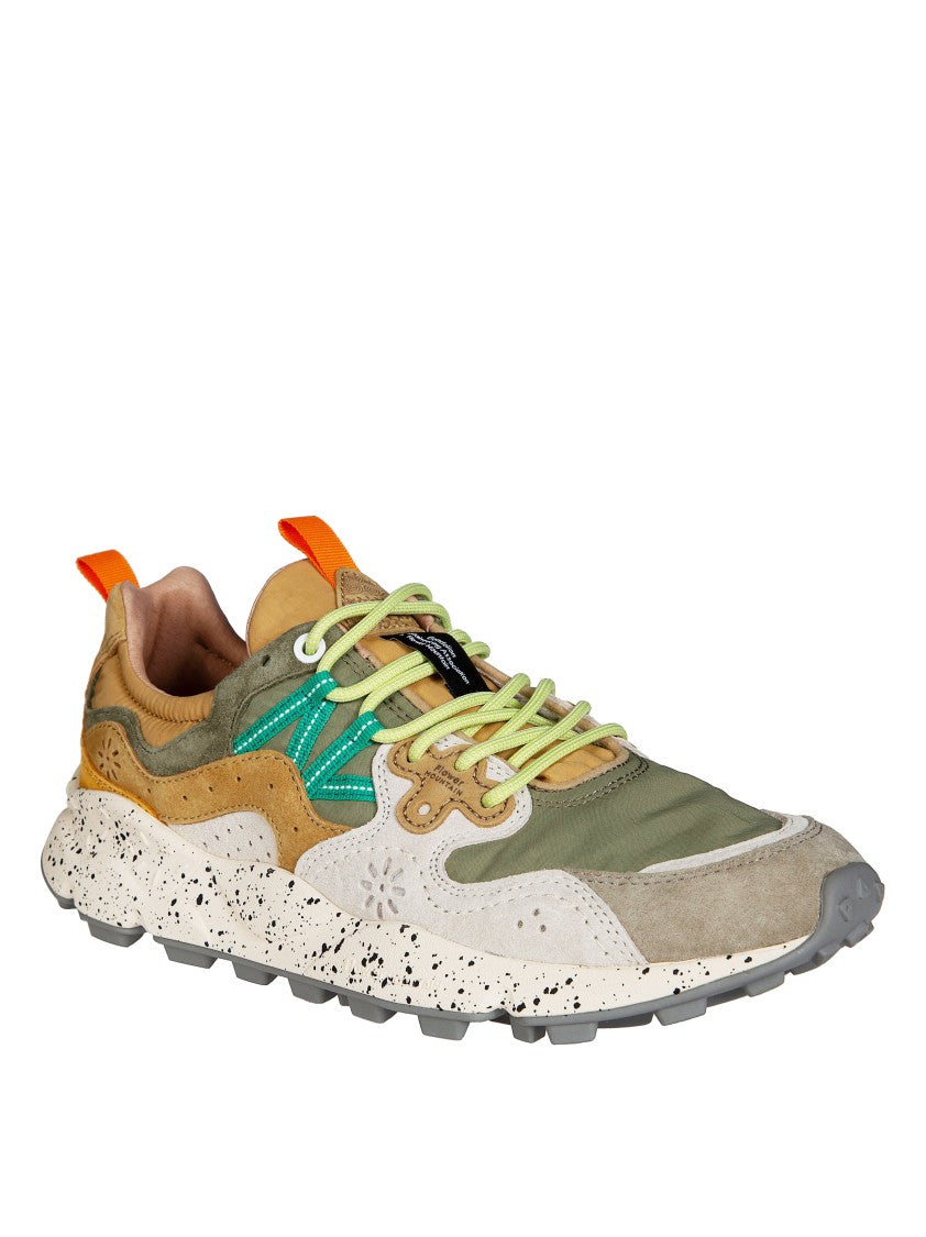 Flower Mountain Olive Yamano 3 Pig Nubuck Sneakers