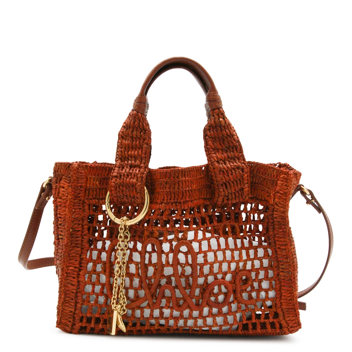 Chloé Summer Banana Top Handle Bag With Woven Design