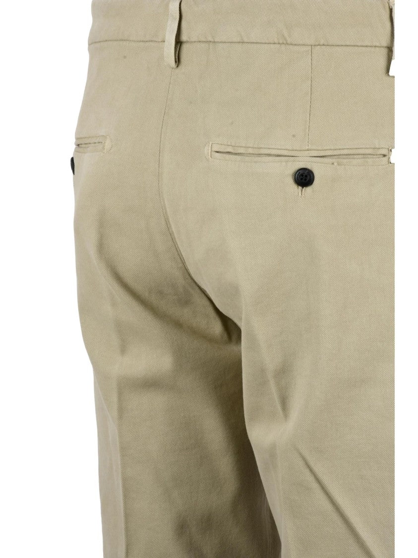 Dondup Beige Spiritissimo Slim-Fit Stretch Cotton Trousers