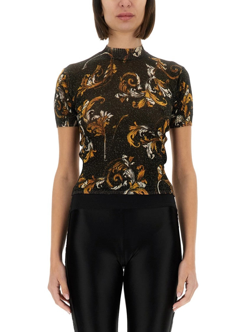 Versace Jeans Couture Outline Baroque Knitted T-Shirt
