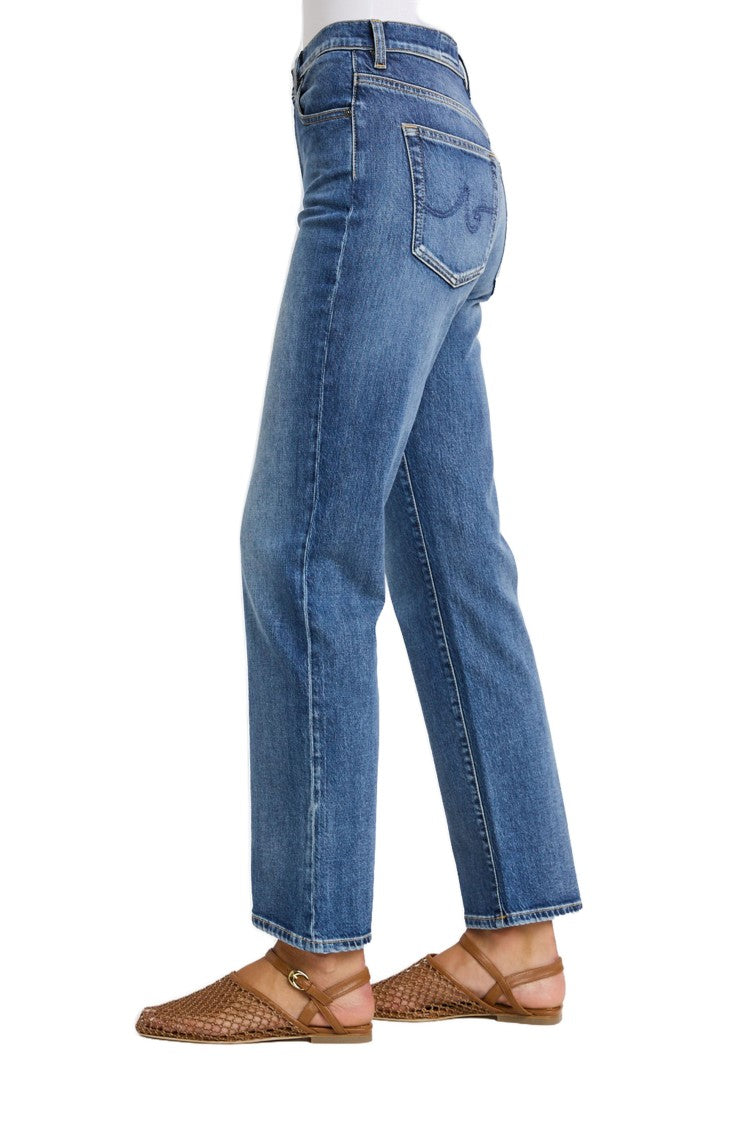 Ag Medium Blue Brinley Straight Jeans