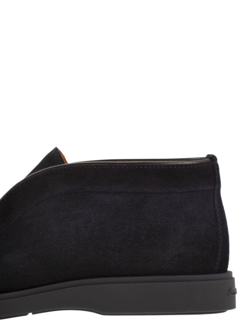 Santoni Suede Leather Desert Boot