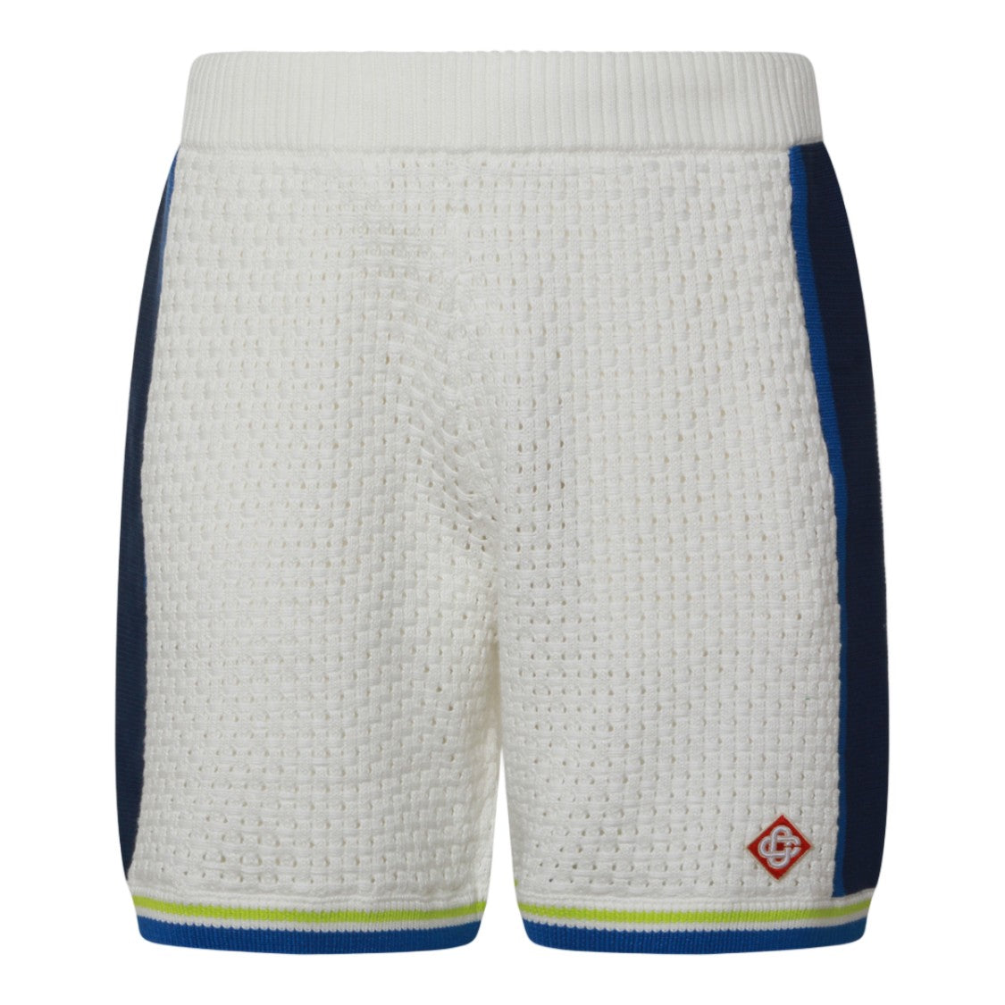 Casablanca Textured Knit Shorts With Ribbed Accents