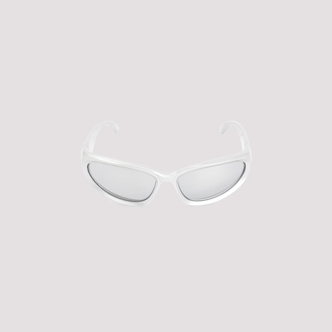 Balenciaga Oval Mask Silver Acetate Sunglasses