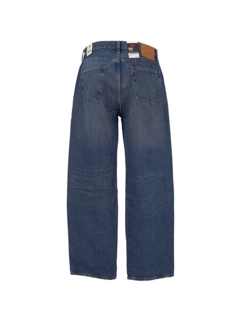 Levi's Straight-Leg Blue Denim Jeans With Five-Pocket Styling