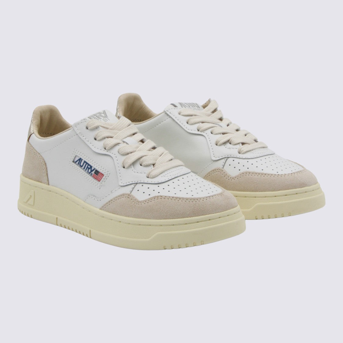 Autry Low-Top Sneakers With Leather Upper And Suede Overlays