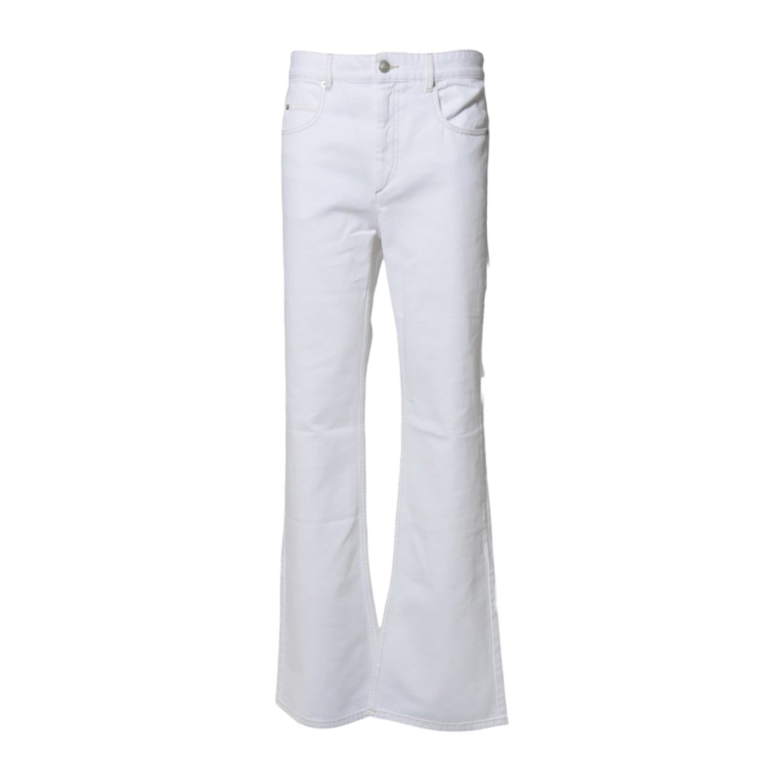 Isabel Marant Belvira Bootcut Jeans In White Denim