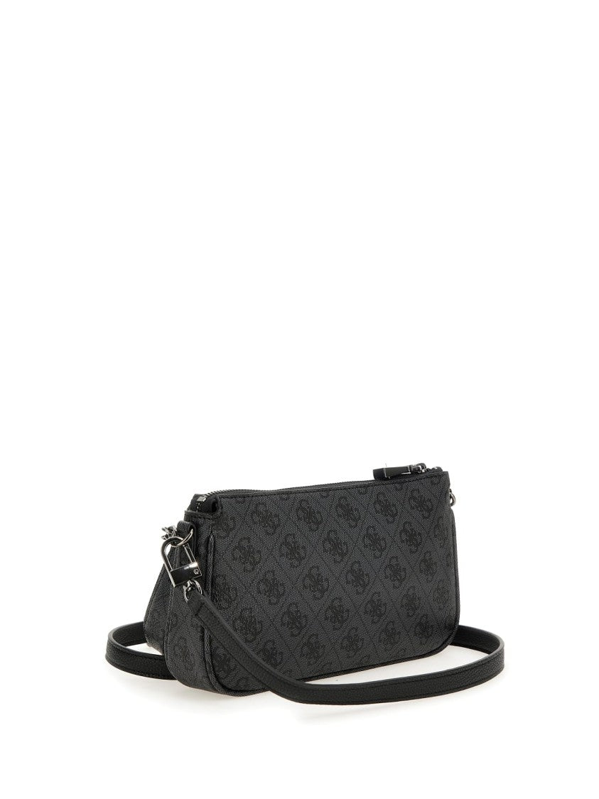 Guess Black Crossbody Bag In Logo Canvas