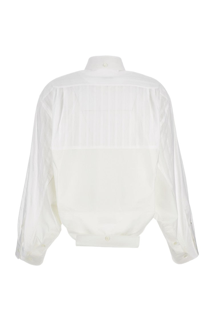 Mm6 By Maison Margiela Asymmetrical Cotton Shirt With Soft Fit