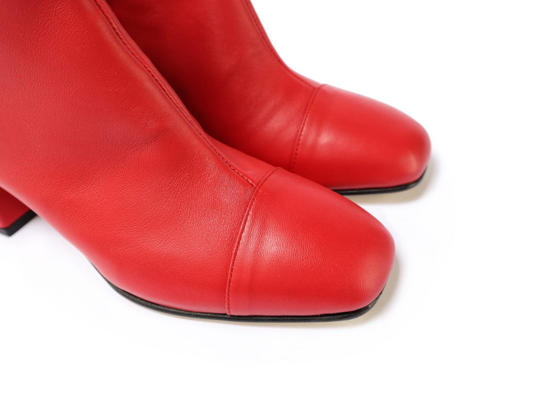 Ton Gout Red Nappa Leather Ankle Boots