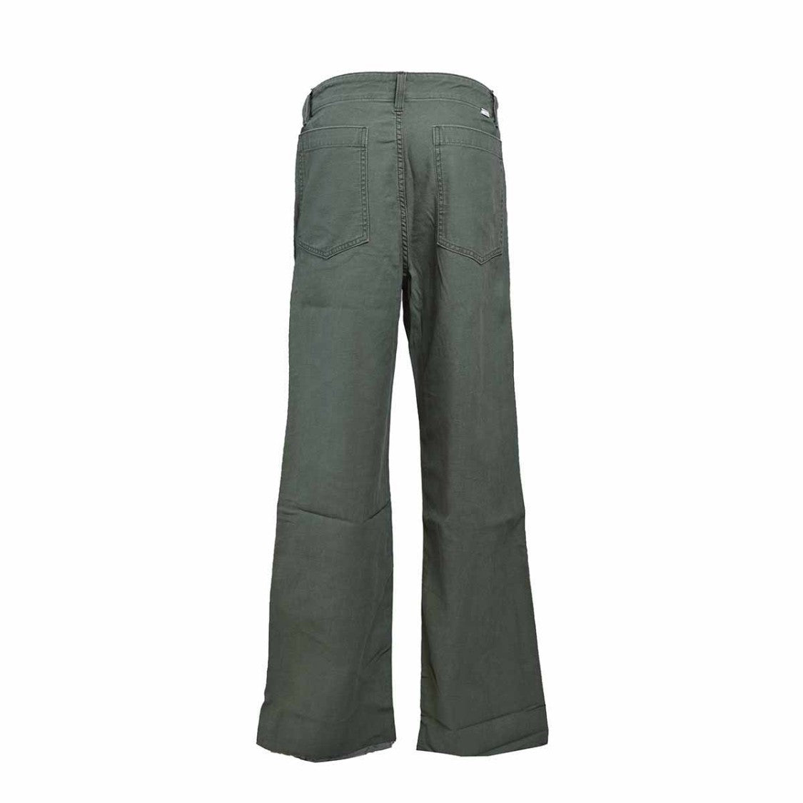 Mother High-Waisted Green Cotton Denim Jeans