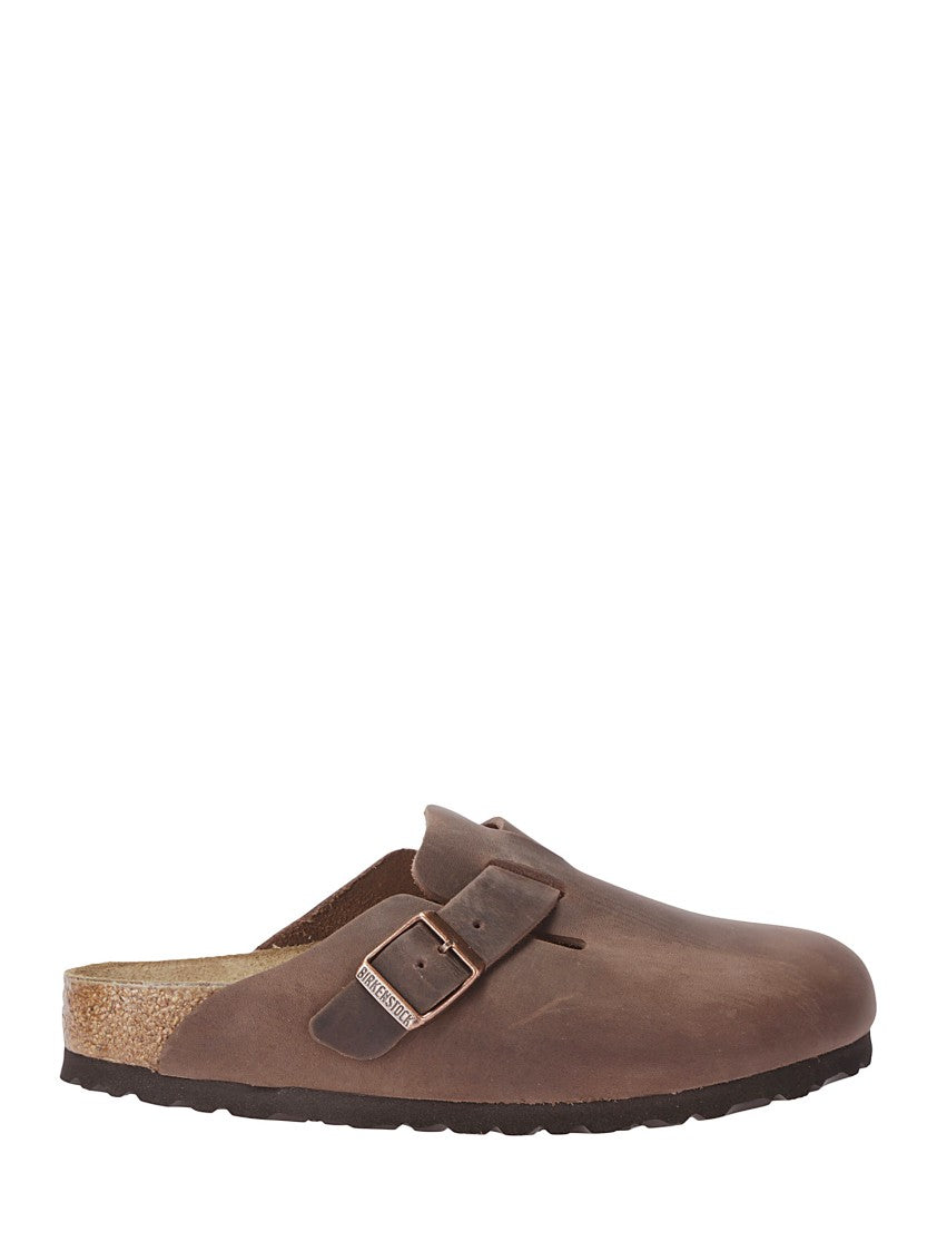 Birkenstock Boston Brown Leather Mules