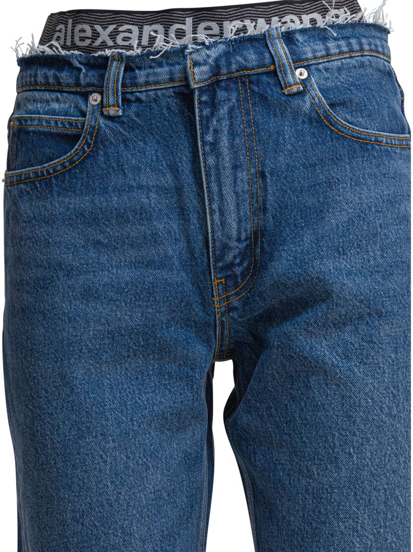 Alexander Wang Straight-Leg Denim Jeans With Sporty Detailing