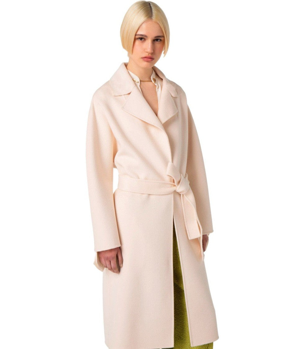 Elisabetta Franchi Butter Belted Coat