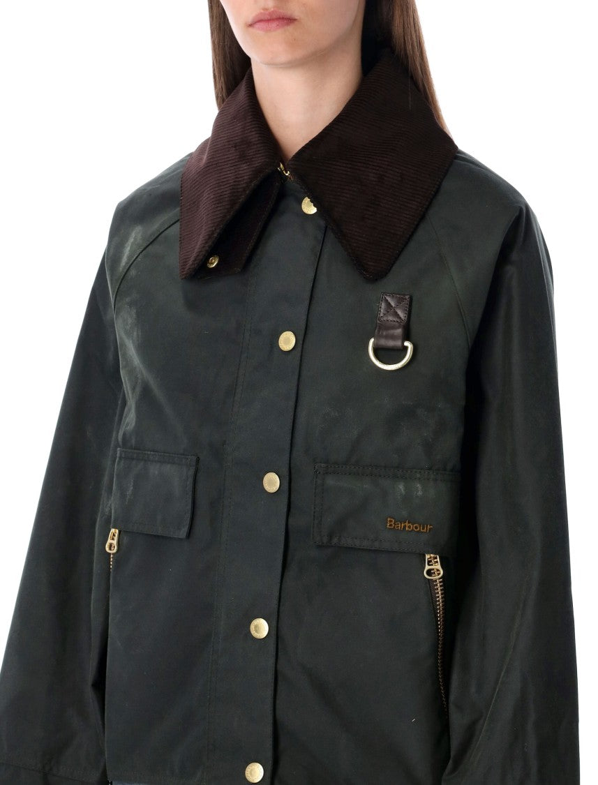Barbour Contemporary Short Coat In Water-Repellent Waxed Cotton