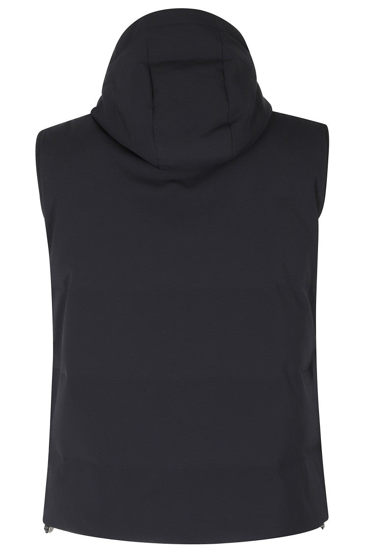 Montecore Dark Navy Technical Fabric Removable Hood Vest