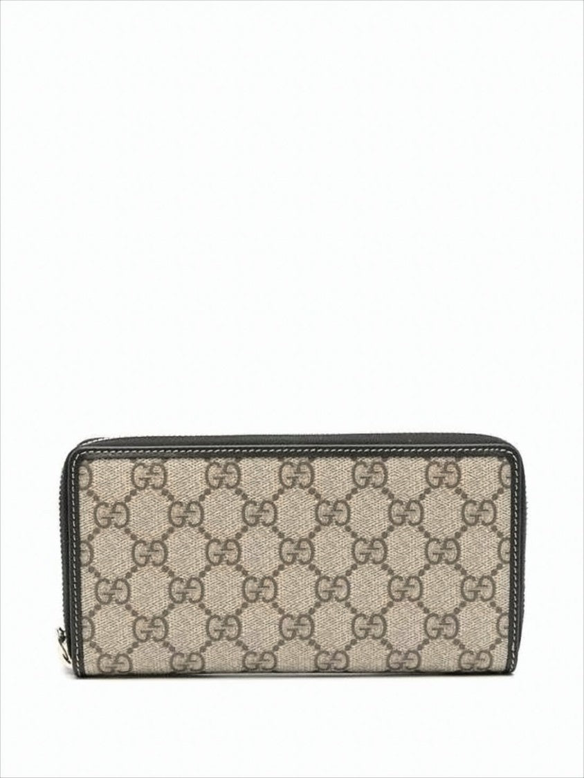 Gucci Double-G Patterned Canvas Zip-Around Wallet