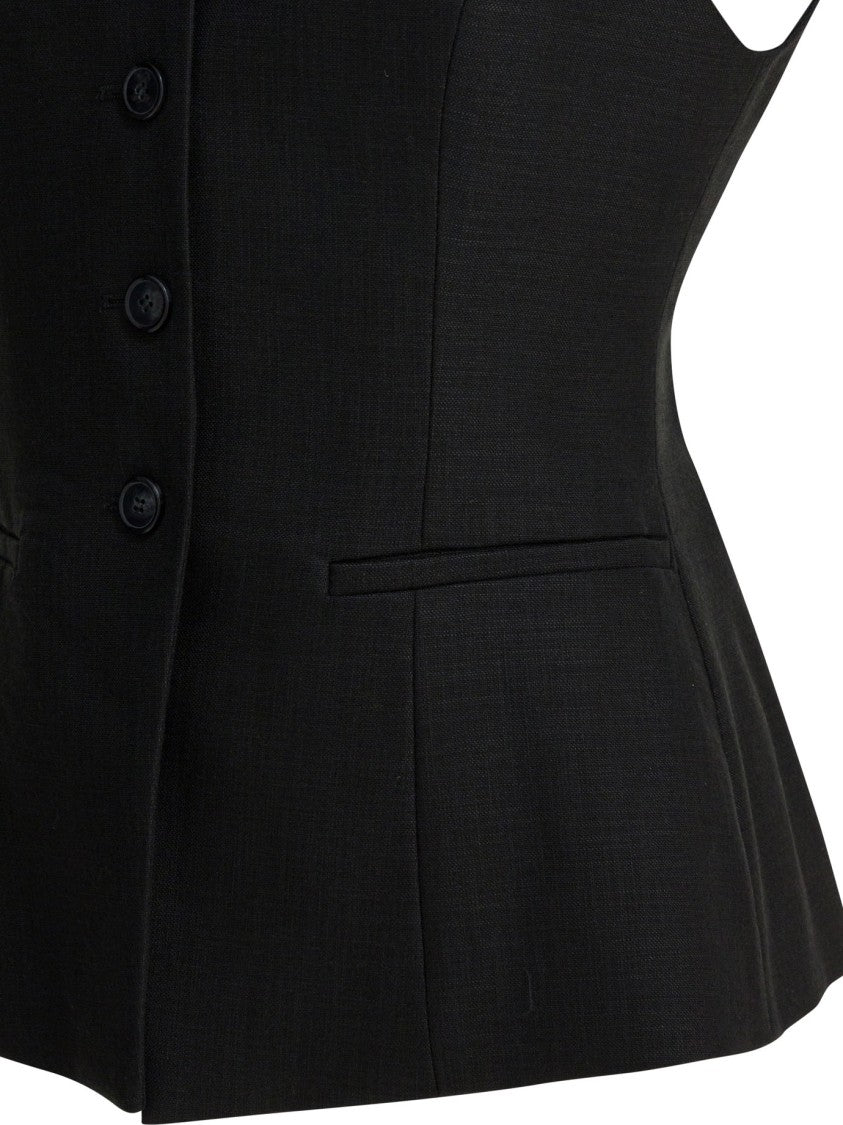 Ivy & Oak Tailored Sleeveless Jacket With V-Neckline