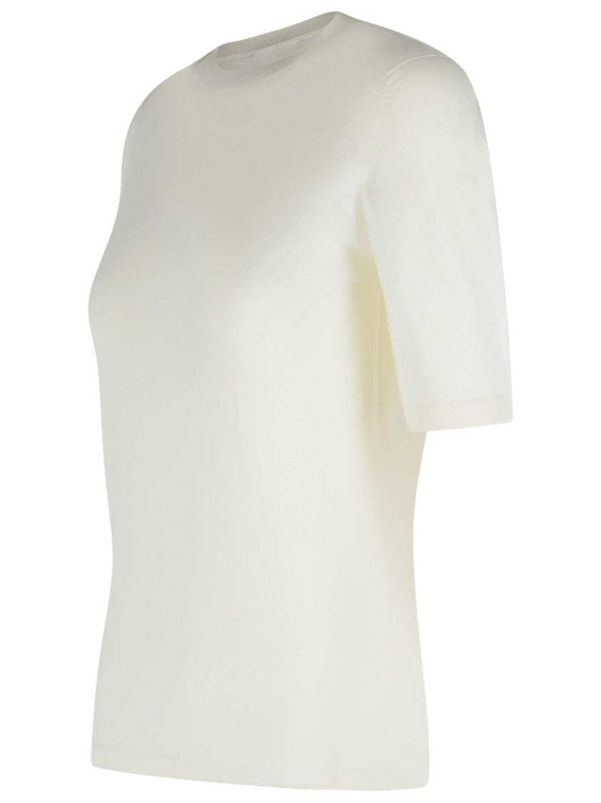 Max Mara 'Gerico' White Virgin Wool Sweater