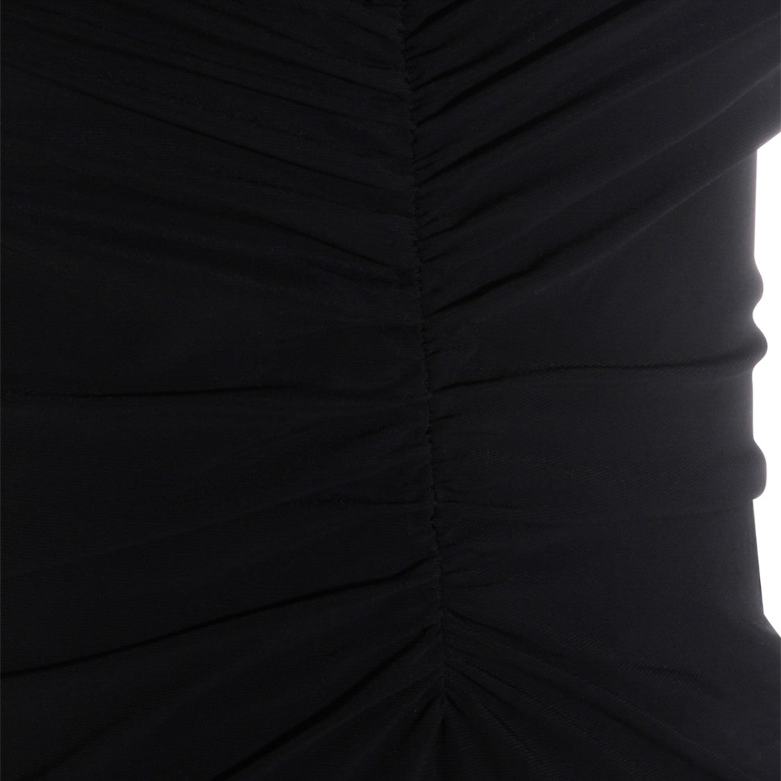 Rick Owens Black One-Piece V-Neck Beachwear