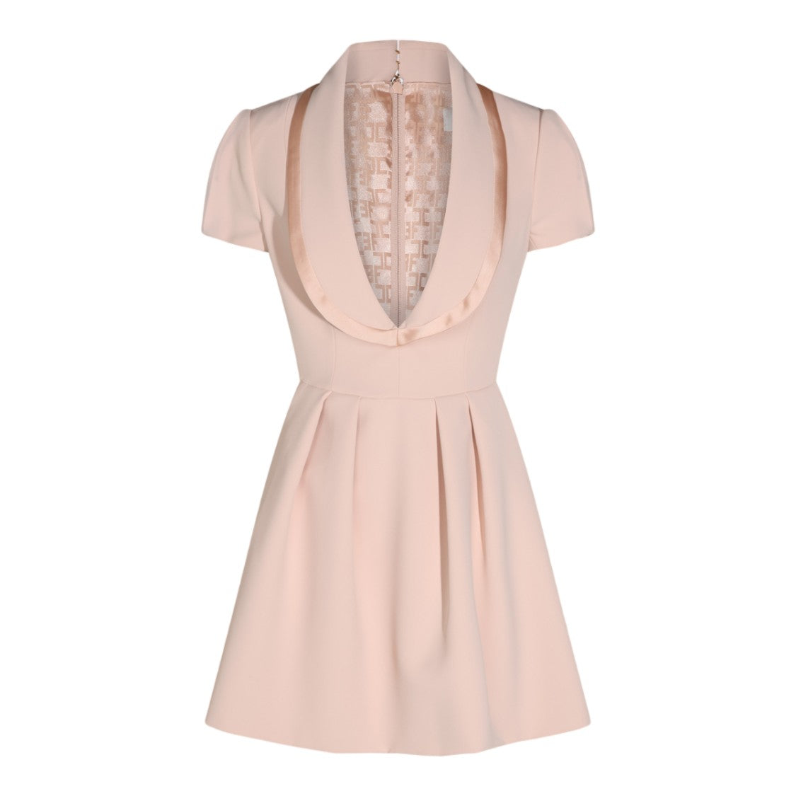 Elisabetta Franchi Mini Dress With Plunging Neckline And Pleated Skirt