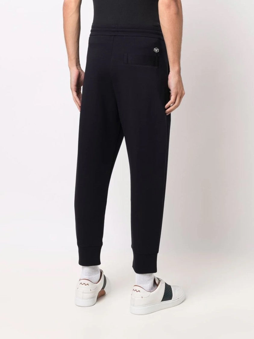 Emporio Armani Tapered Black Pants With Elastic Waistband