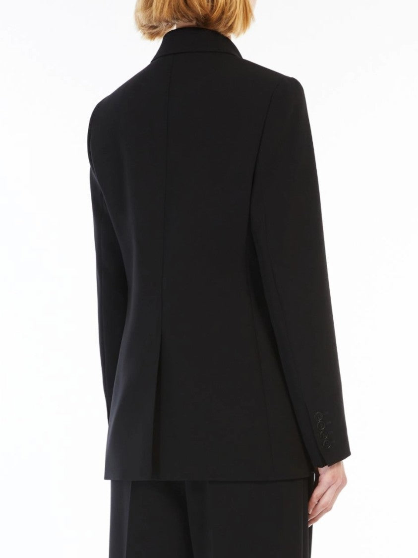 Max Mara Linz Tailored Virgin Wool Minimalist Blazer