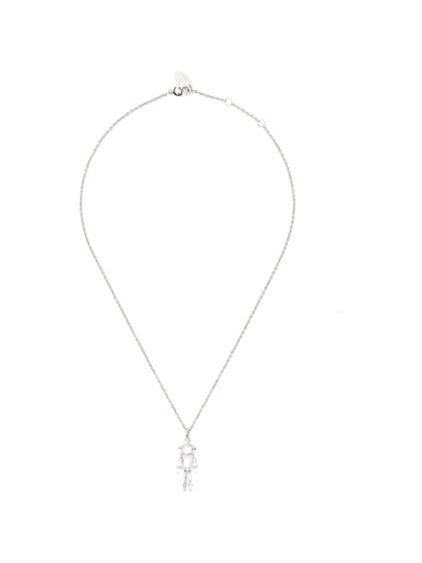 Vivienne Westwood Silver-Tone Chain Necklace With Robot Pendant