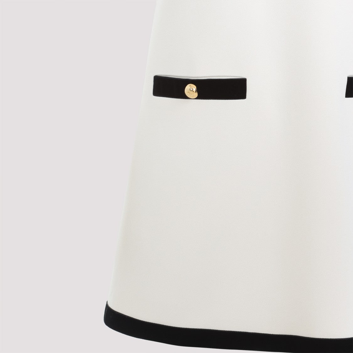 Prada White Dress With Contrasting Black Trim