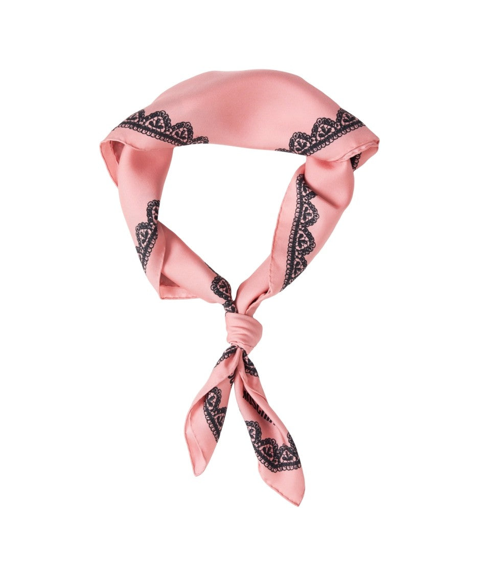 Moschino Silk Scarf With Lace Pattern