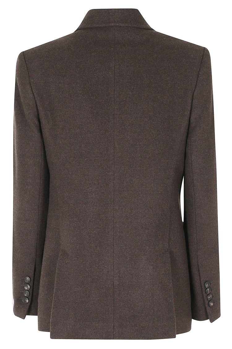 Eleventy Moro Double-Breasted Peak Lapel Patch Pockets Wool Blazer