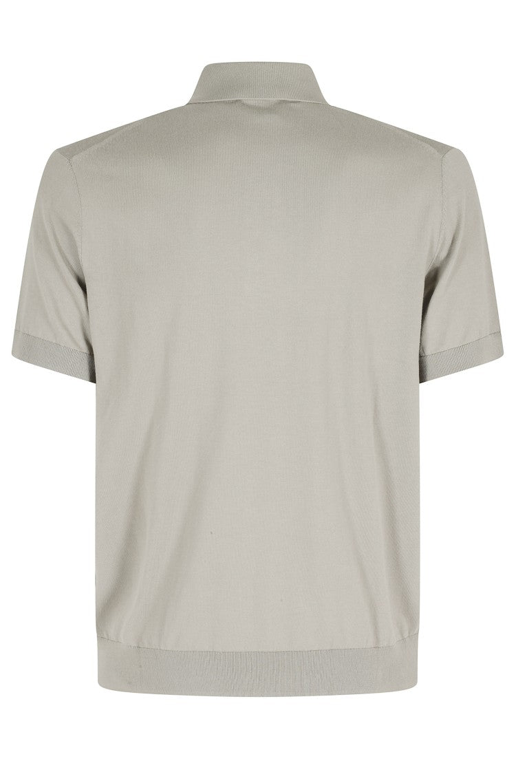 Paolo Pecora Green Classic Three-Buttons Cotton Polo Shirt