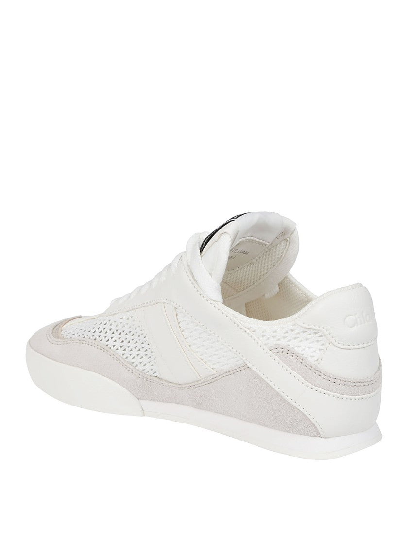 Chloé Cloudy Cream Sneakers With Calf Leather