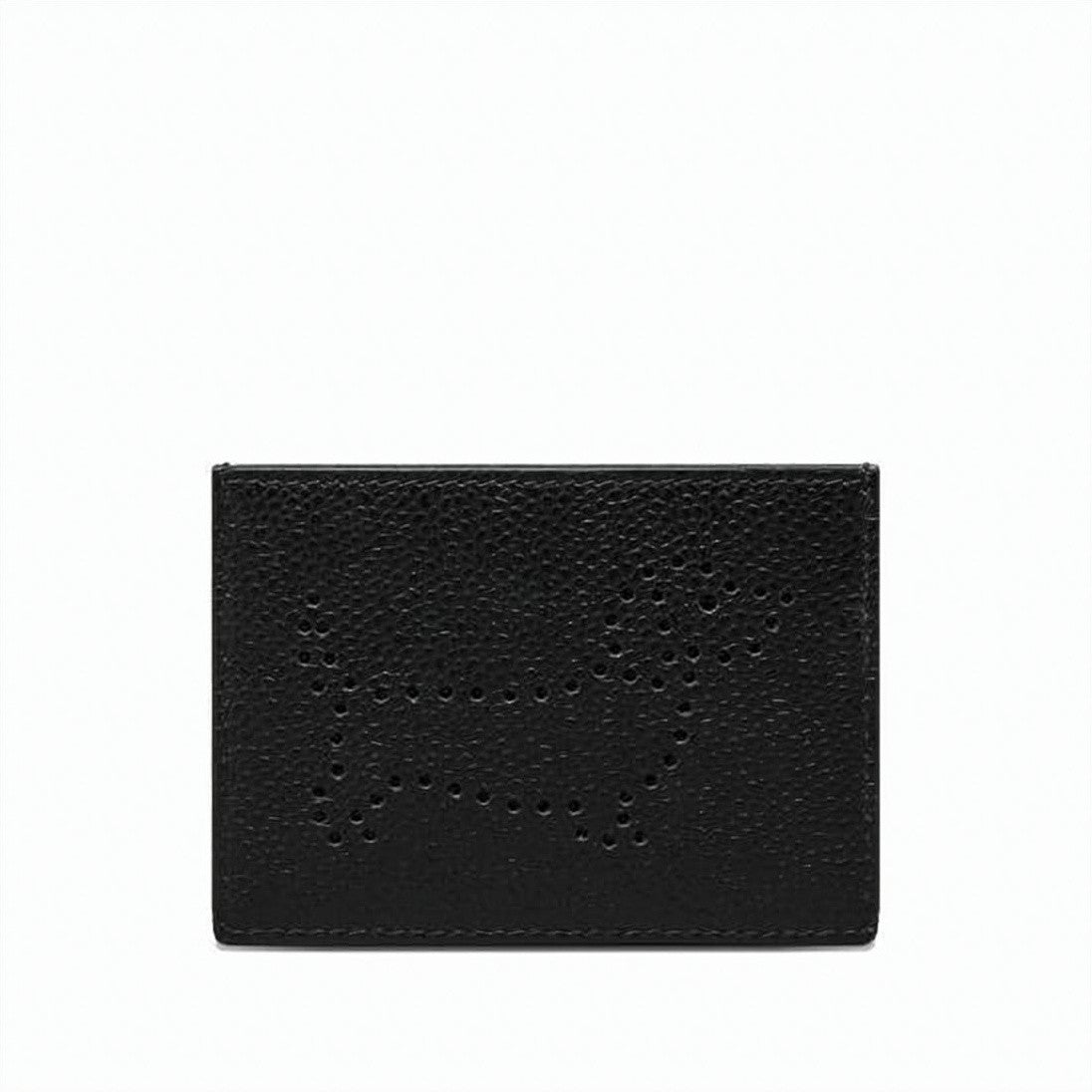 Thom Browne Textured Calfskin Cardholder With Tricolor Tab