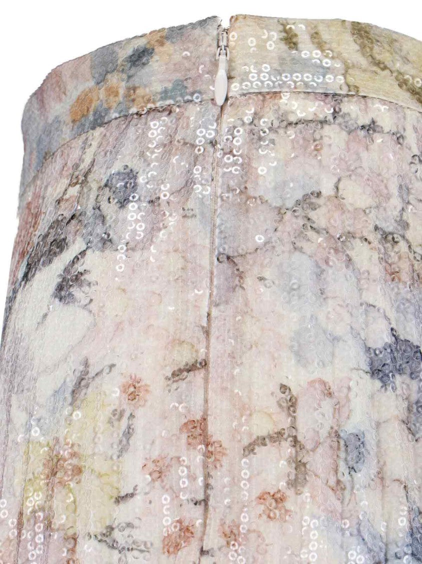 Golden Goose Floral Pleated Maxi Skirt – Multicolor